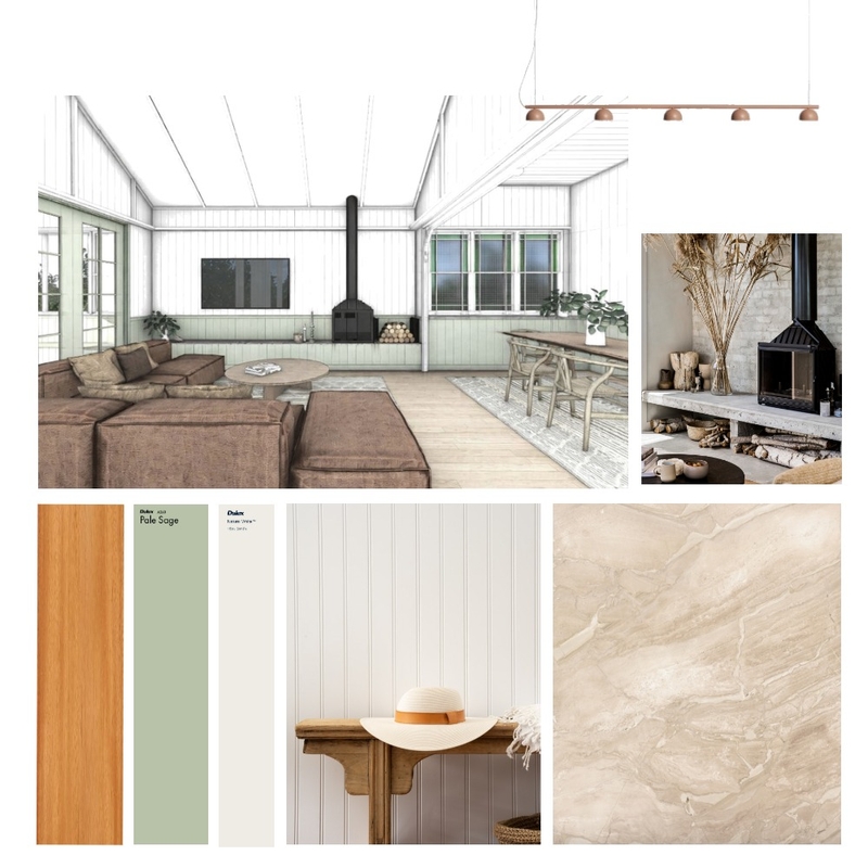 Living / Dining - Concept 2 Interior Design Mood Board by Dennis Hill Architecture