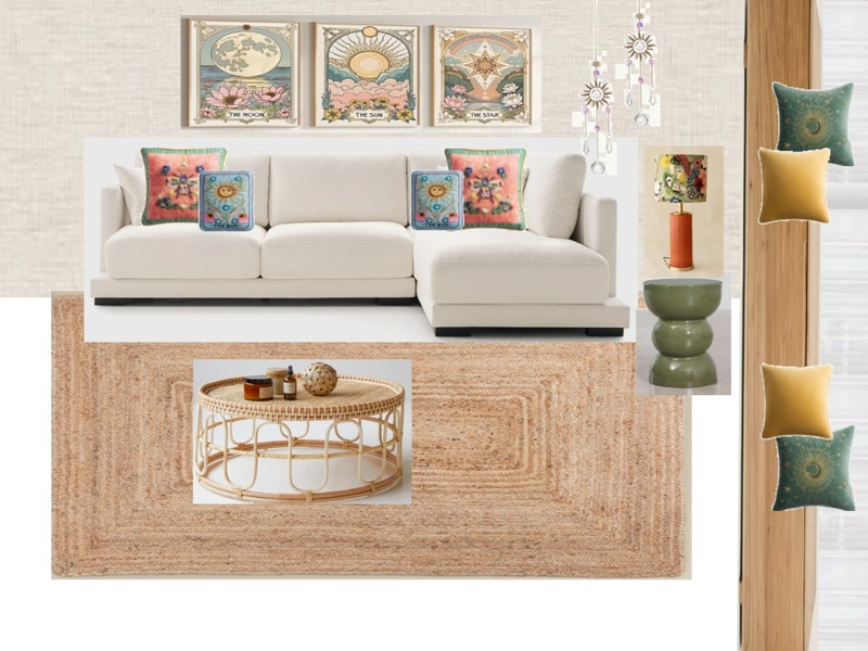 salon clienta estilo boho Interior Design Mood Board by Studiohomeluxury