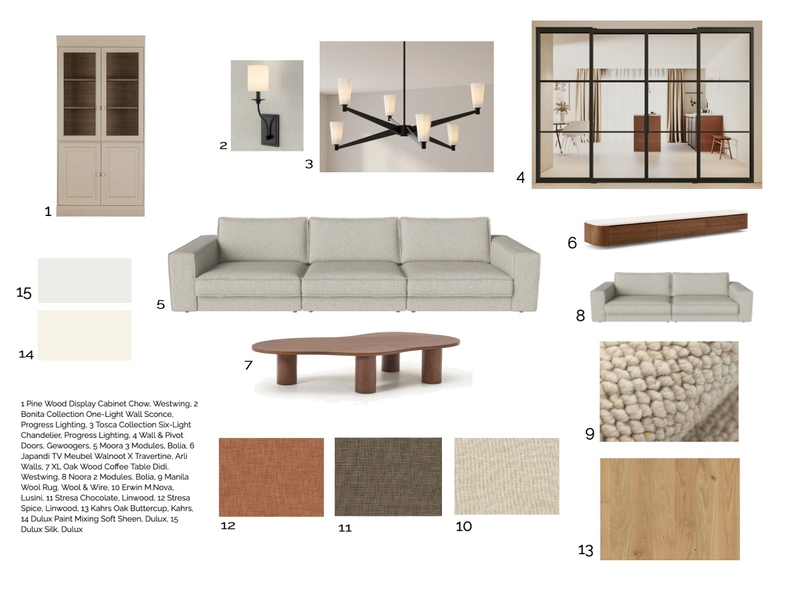 Sample Board - Living Interior Design Mood Board by Rneyazi