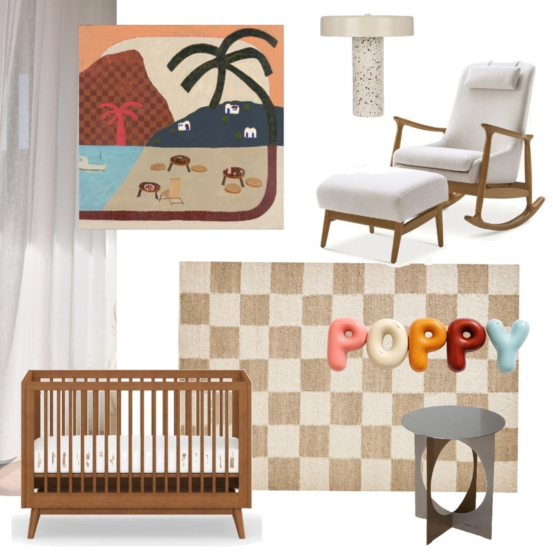 Nursery Interior Design Mood Board by Nicole Frelingos
