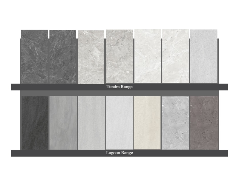 Tundra X Lagoon Display Range Mood Board by Carley Design Studio on Style Sourcebook