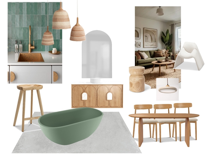 Modern Bohemian Harmony Interior Design Mood Board by nathigiovenardi