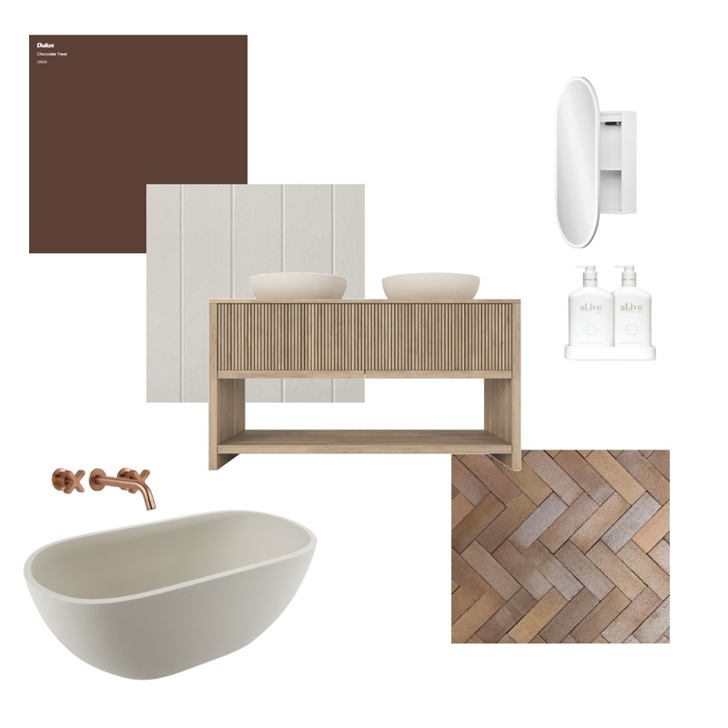 Copper Bathroom Mood Board by Interior Design By Sarah on Style Sourcebook