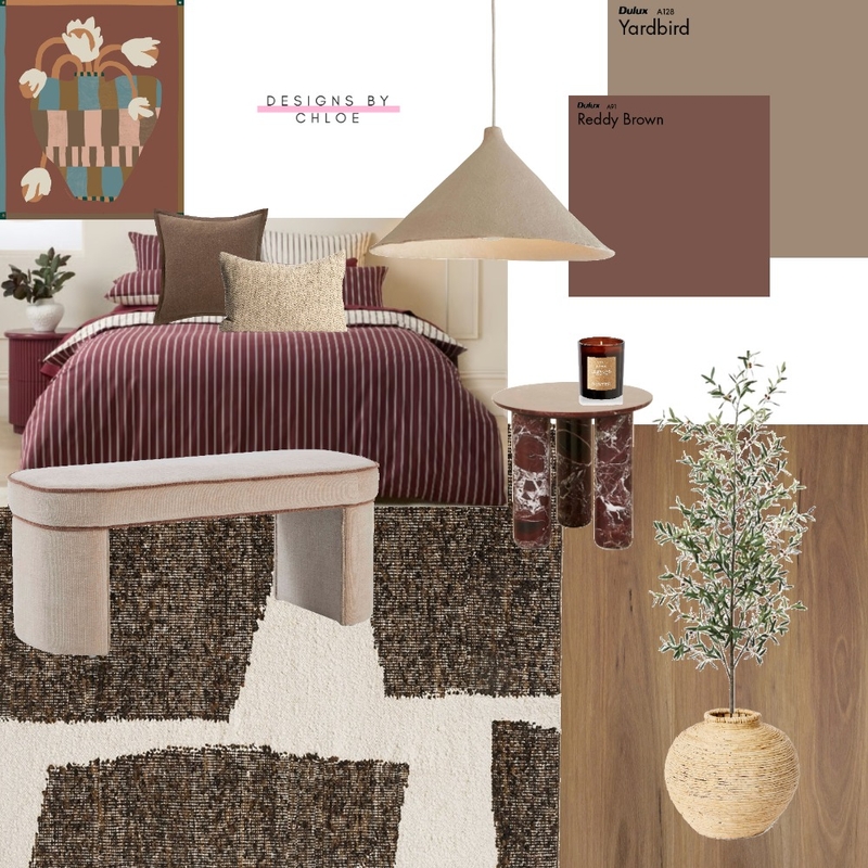 Chocolate and Burgundy Mood Board by Designs by Chloe on Style Sourcebook