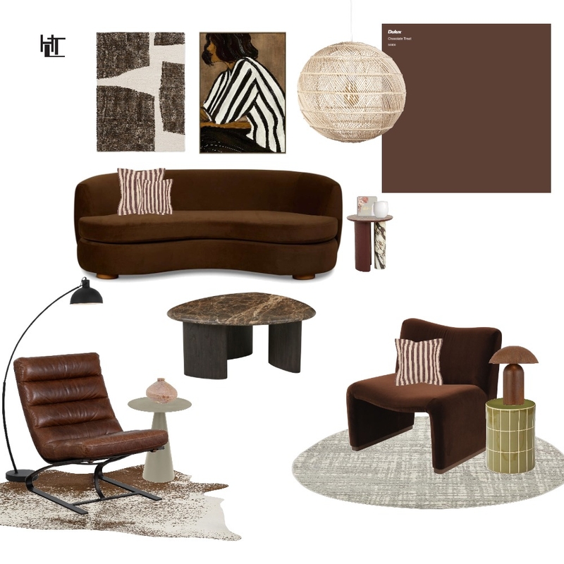 Furniture Collage - Living Rm - Brown Mood Board by bonnie.tanhl on Style Sourcebook