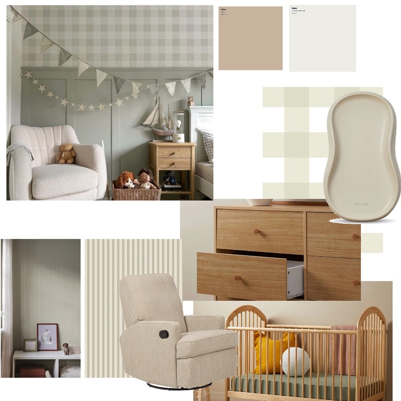 Baby Room: Check Wallpaper Mood Board by szet on Style Sourcebook