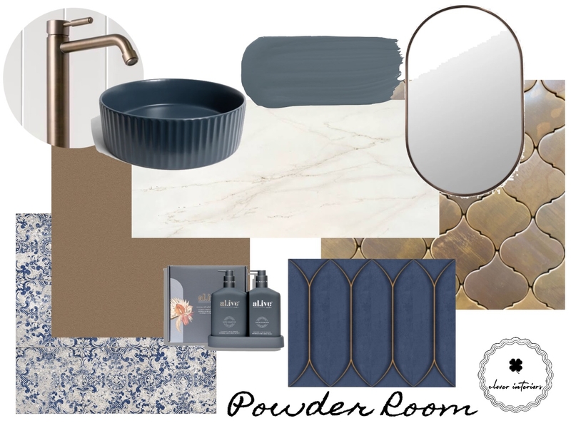Longacre Powder Room Mood Board by CloverInteriors on Style Sourcebook
