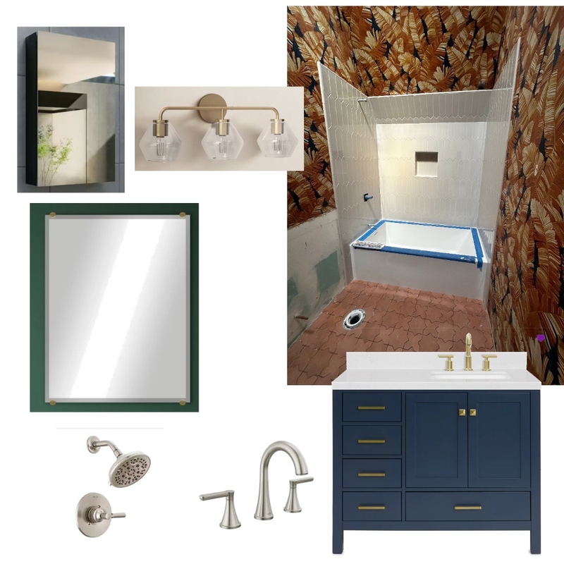Middle Bathroom REV01 Interior Design Mood Board by MTLuppino@gmail.com