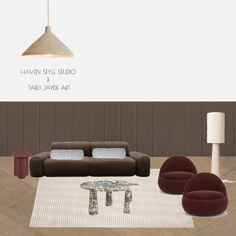 Brown, blue + burgundy Interior Design Mood Board by Haven Style Studio Brown, blue + burgundy Interior Design Mood Board by Haven Style Studio