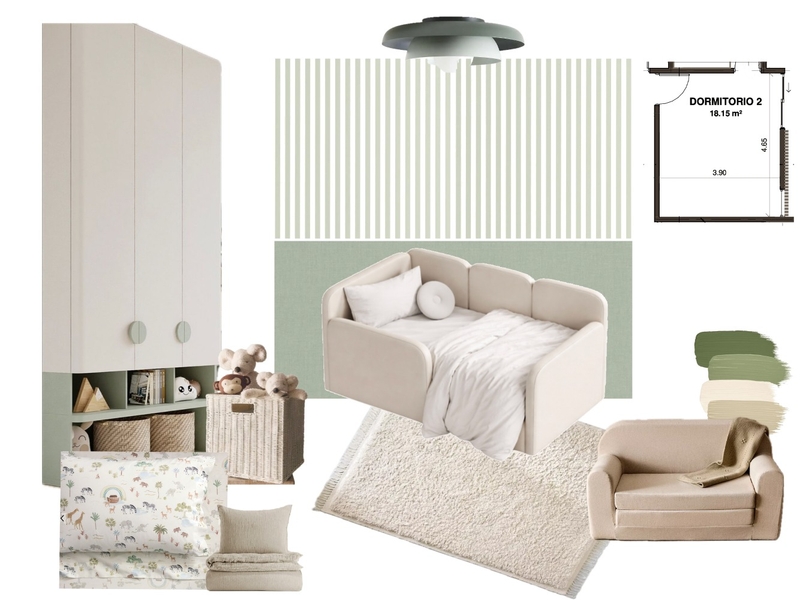 Dormitorio Luciano. 3 Interior Design Mood Board by Noelia Sanchez