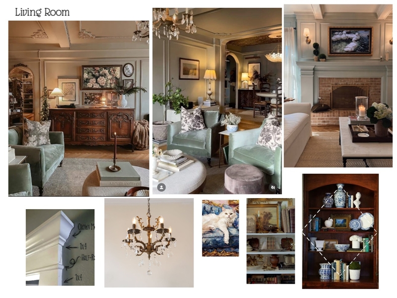 Future Living Room Interior Design Mood Board by House of Serena Smith Designs