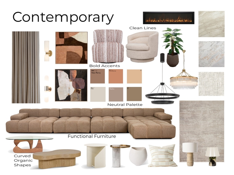 Contemporary Living Interior Design Mood Board by Svensson Creative Contemporary Living Interior Design Mood Board by Svensson Creative