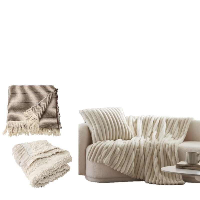 TEXTURED THROWS Interior Design Mood Board by jennabolas