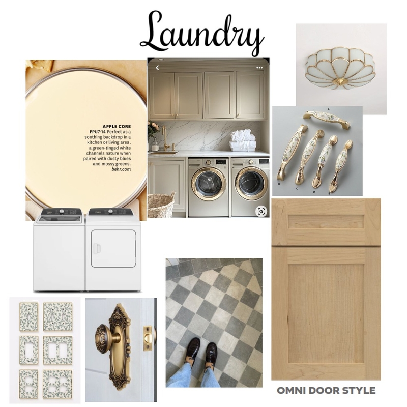 Laundry Interior Design Mood Board by House of Serena Smith Designs