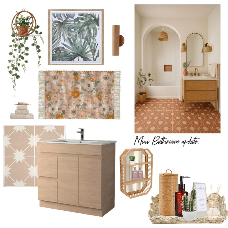 Bathroom mini reno v4 Interior Design Mood Board by thebohemianstylist