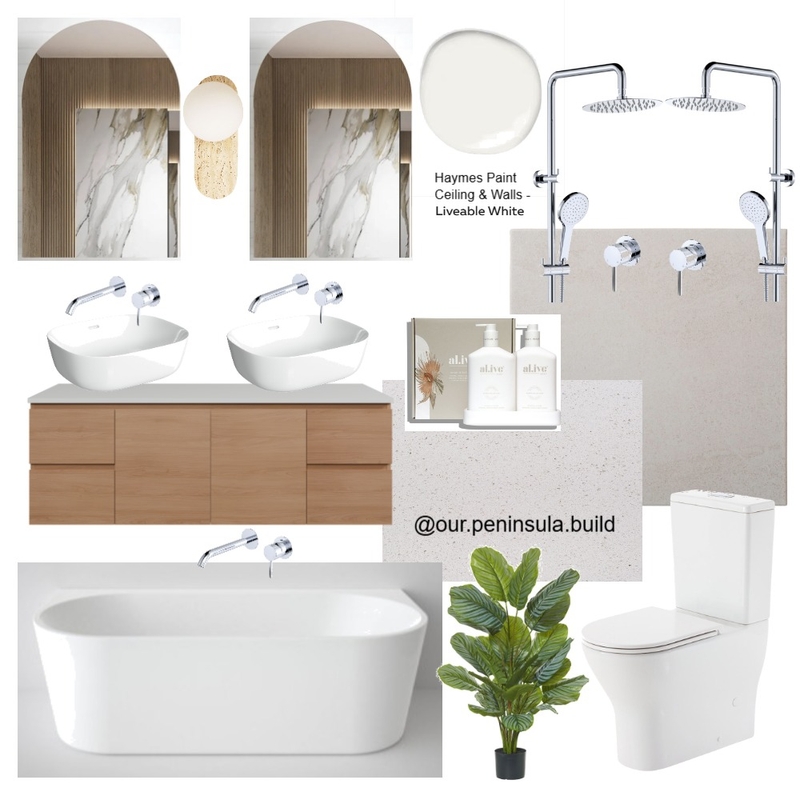 Ensuite 01 Mood Board by Our Peninsula Build on Style Sourcebook