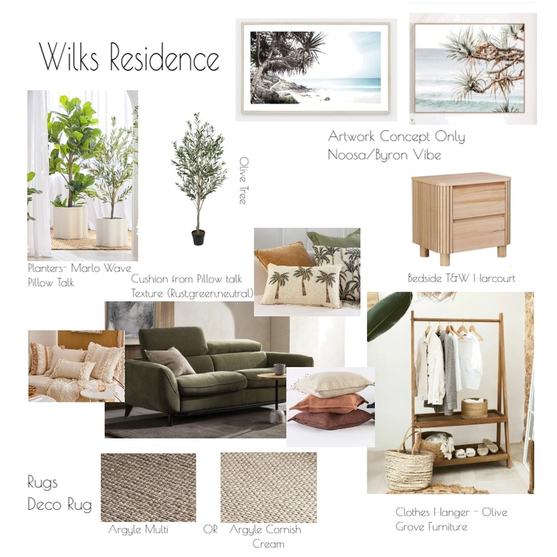 Shelly Beach Interior Design Mood Board by Jendar Interior Design