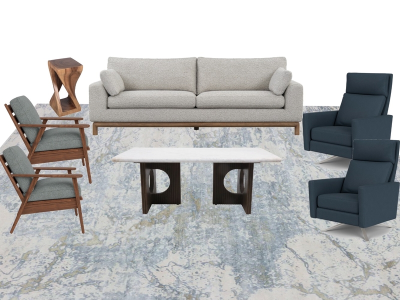 Bayview Living Room Interior Design Mood Board by afcastello