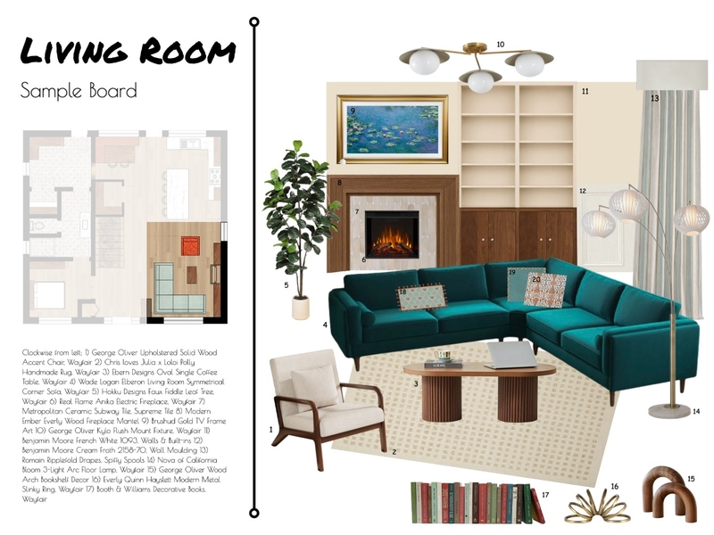 Living Room Sample Board Mood Board by JaydeInteriors on Style Sourcebook