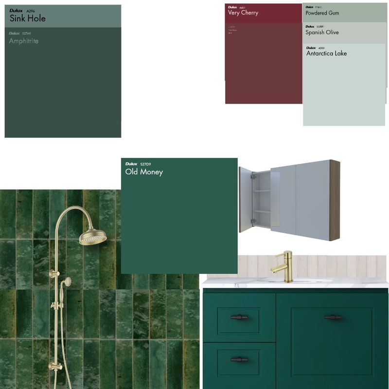 Lume Green Bathroom Interior Design Mood Board by therealchao@gmail.com