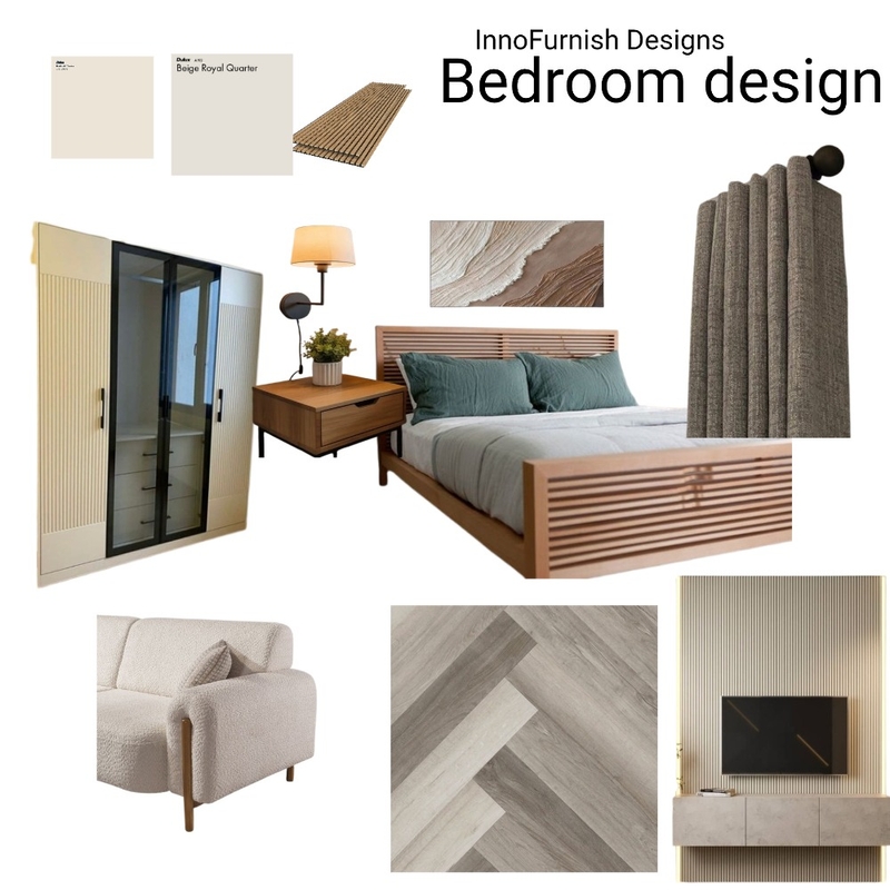 Bedroom design hj Interior Design Mood Board by InnoFurnish Designs