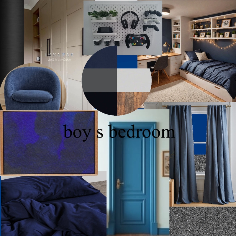 boys bedroom Interior Design Mood Board by nefelhxnt