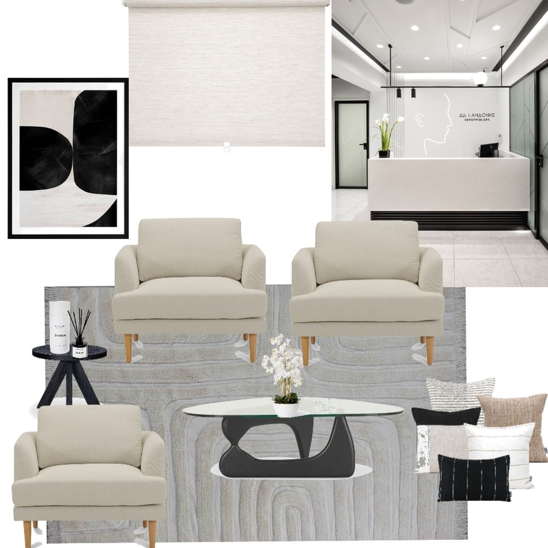 Monifa Bishop Waiting Area Interior Design Mood Board by jdarinteriors