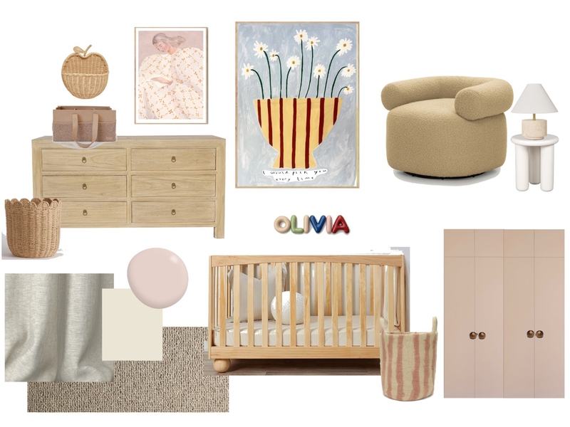 Montrose Nursery girl Mood Board by Jorja Clair Interiors on Style Sourcebook