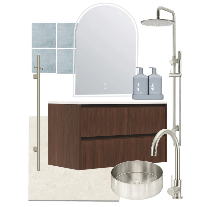 Modern Blue Bathroom Mood Board by ambertiles.com.au on Style Sourcebook
