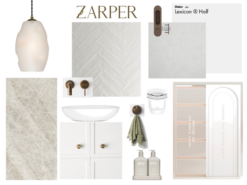 Vanity Area Interior Design Mood Board by Zarper Interiors