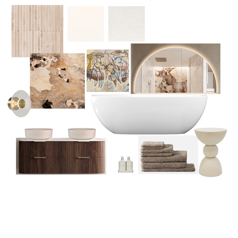 Module 9 - Part A - Bathroom Mood Board by kyliemichellebarker on Style Sourcebook