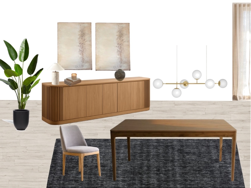 Comedor  - Modernidad Organica y Calida v2 Interior Design Mood Board by Daibrojt