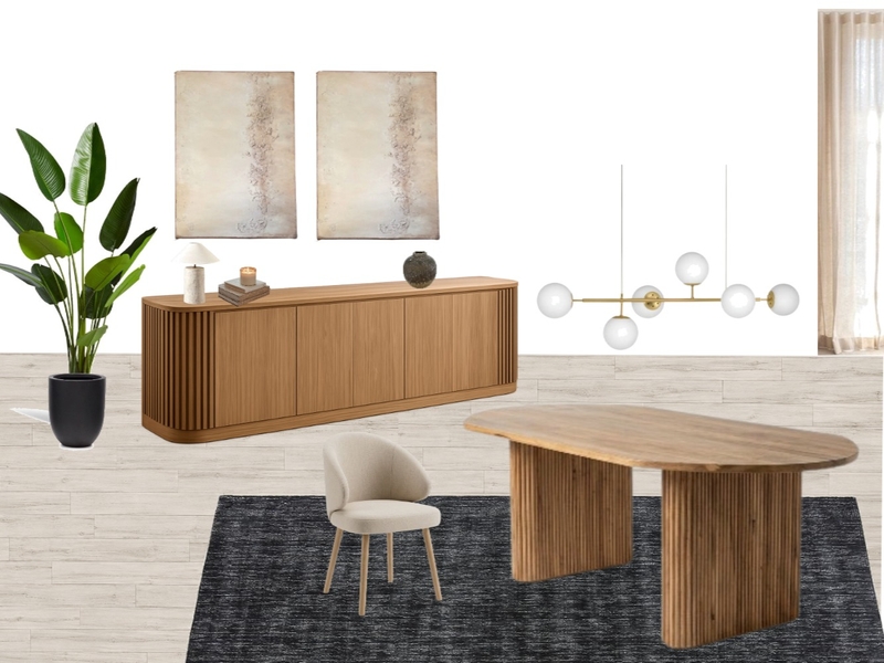 Comedor  - Modernidad Organica y Calida v1 Interior Design Mood Board by Daibrojt