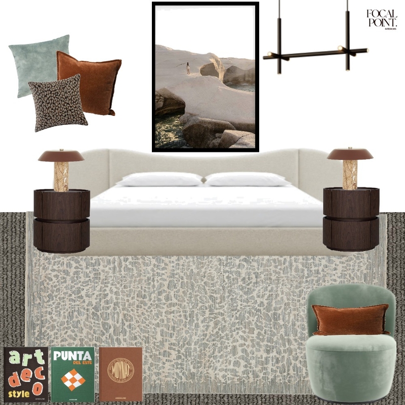 Seafoam Sculpted Bedroom Interior Design Mood Board by Focal Point Interior Design