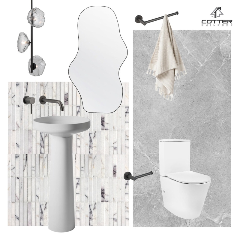 Opalia - Powder Room 1 Interior Design Mood Board by Cotter Builders