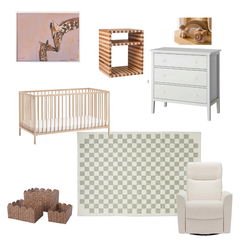 Nursery 2 Inspo Interior Design Mood Board by Cerysload