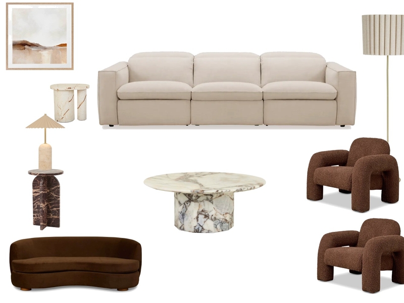 FIREPLACE LOUNGE OPTION 3 Interior Design Mood Board by serenehomedesign