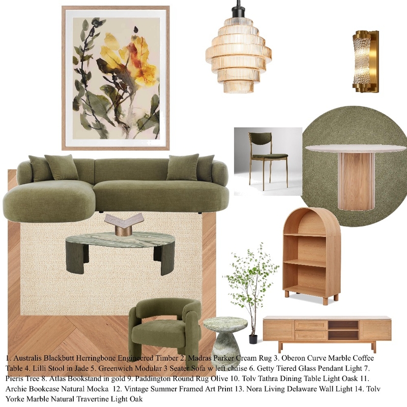 Opulent living room + dining room Mood Board by Jessicagreenie on Style Sourcebook