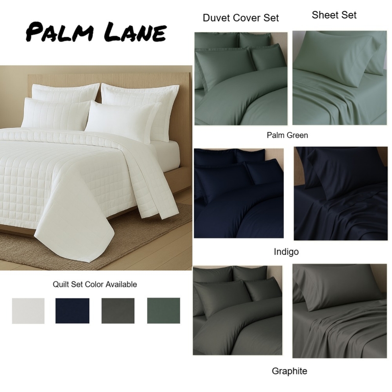 Palm Lane Sateen Mood Board by Bedside on Style Sourcebook