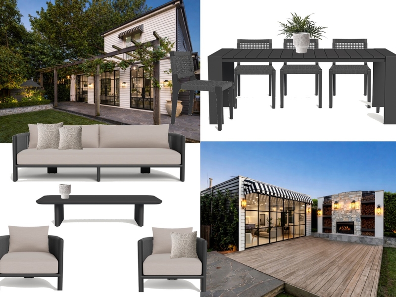 Project Nicholls - final outdoor Interior Design Mood Board by Meraki Interiors