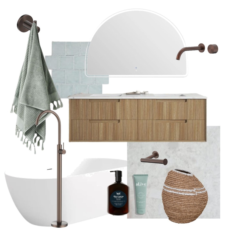 Contemporary Coastal Interior Design Mood Board by ZURE