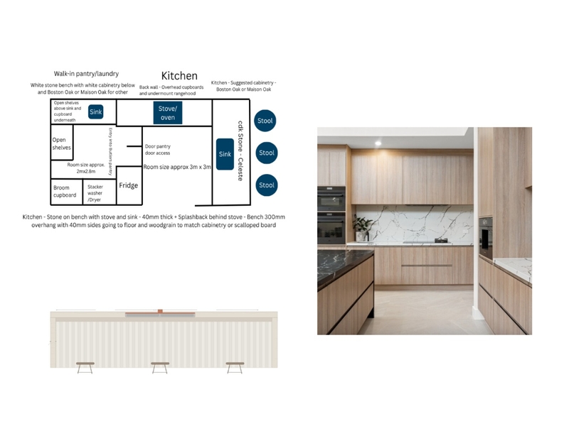 Kitchen Pantry and Laundry drawing Interior Design Mood Board by Coastal Design and Renovations