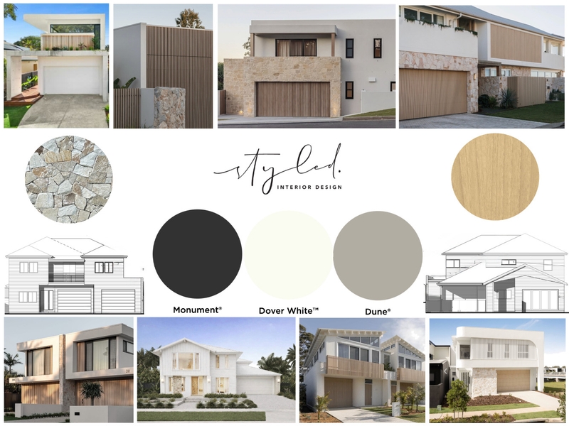 Julie & Tim - External Moodboard Interior Design Mood Board by Styled Interior Design