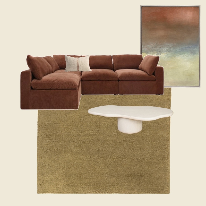 Muted Clay - Living Room Interior Design Mood Board by Cup_ofdesign Muted Clay - Living Room Interior Design Mood Board by Cup_ofdesign