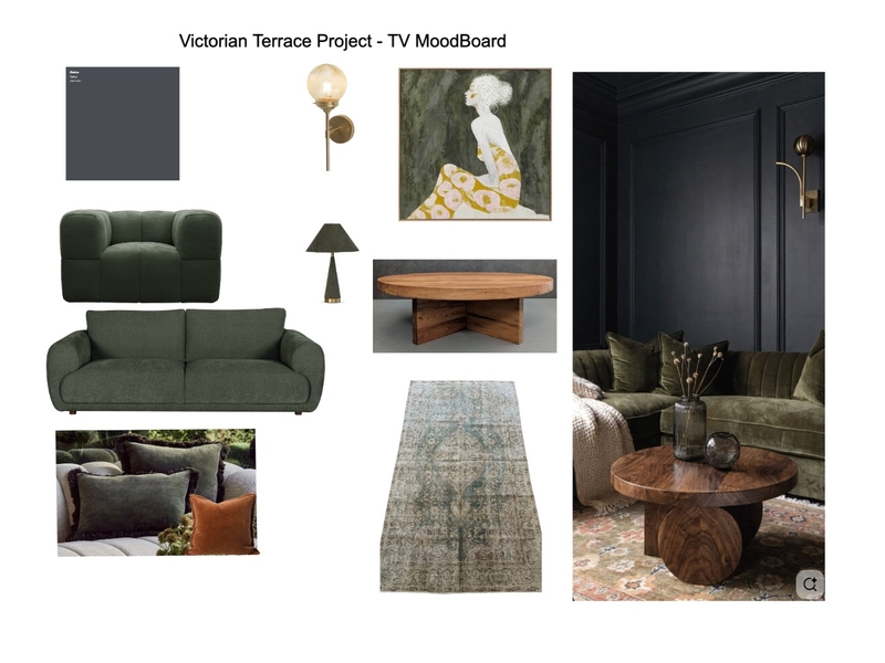 Victorian Terrace Project TV Room_Living Interior Design Mood Board by Bortolotto Interiors