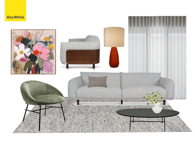 Ray White Manning Valley Reception Seating Interior Design Mood Board by Gather & Place