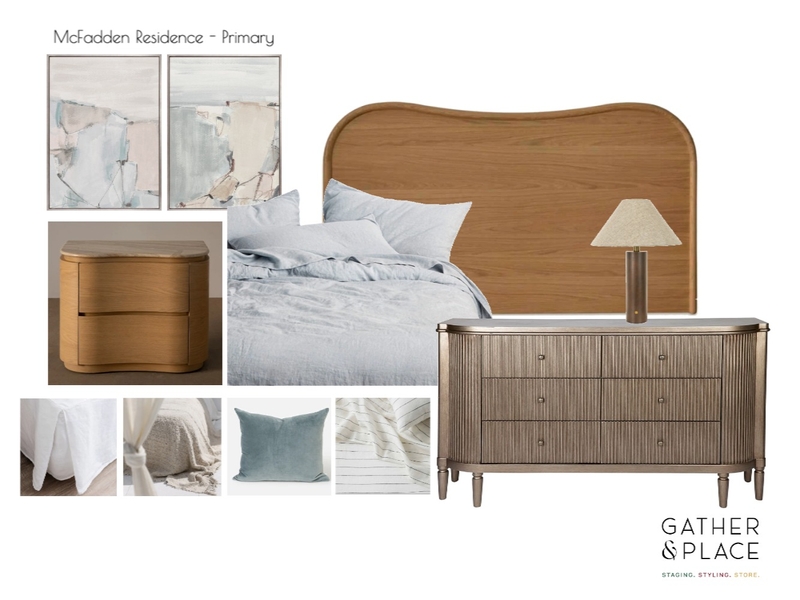 McFadden Primary Interior Design Mood Board by Gather & Place
