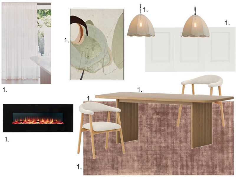 Dining Room Sample Board Interior Design Mood Board by Chloe_Reynolds