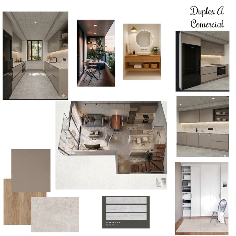 Duplex A Comercial Interior Design Mood Board by chardon_cristina@hotmail.com