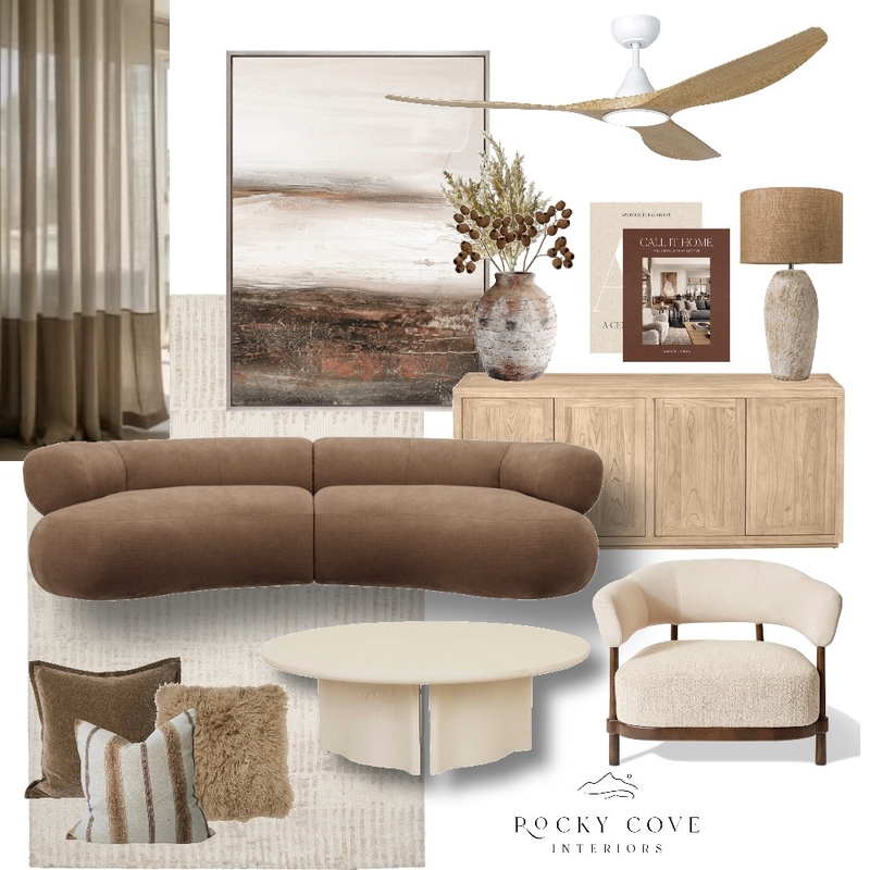 Australian lounge - earthy Interior Design Mood Board by Rocky Cove Interiors Australian lounge - earthy Interior Design Mood Board by Rocky Cove Interiors